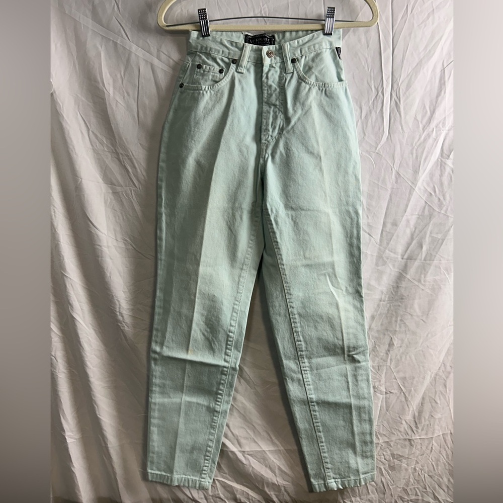 Versace Jeans Couture vintage baby blue cotton jeans mom jeans